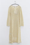 SWAYING 25 Fall/Winter Collection: Silk-Wool Mesh Long-Sleeve Dress with Cutout Detail (SW-SW25AW2L06C1S2-HUANG, Yellow)